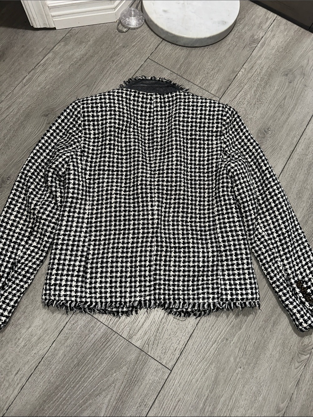 Ann Taylor Black and White Houndstooth Blazer size 0 - Picture 6 of 10